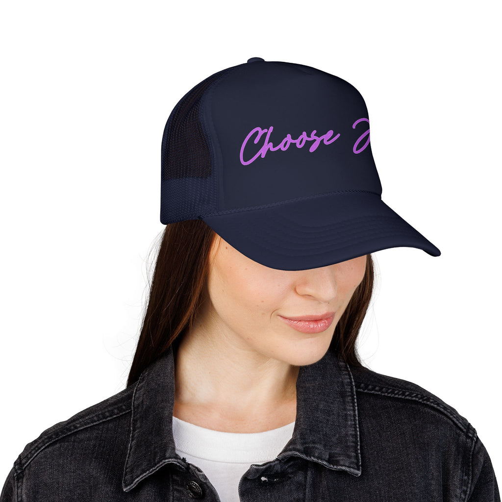 Choose Joy Trucker Hat — Inspirational Foam Mesh Cap