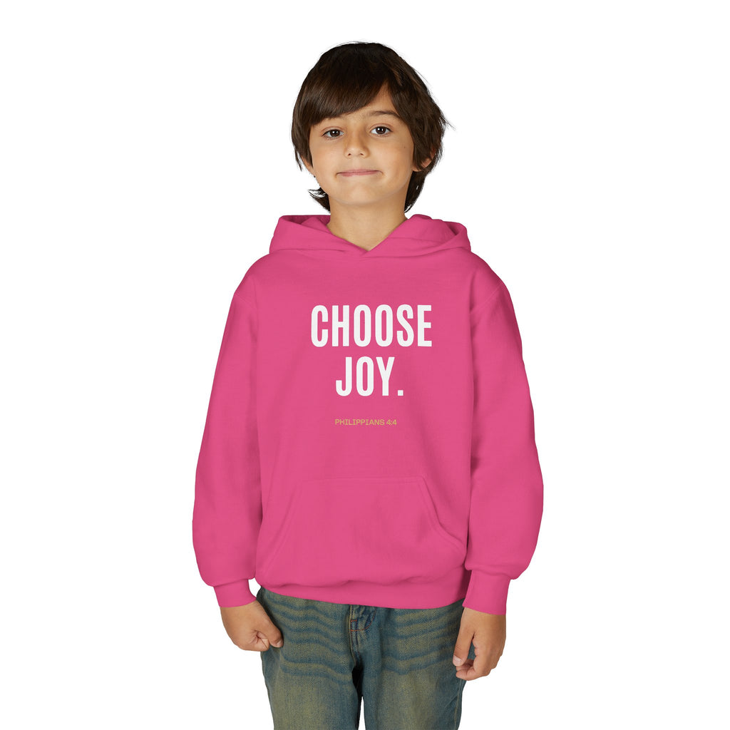 Youth Hoodie — Minimal Tiny 'be kind' Chest Print, Cozy Casual Kids Sweatshirt