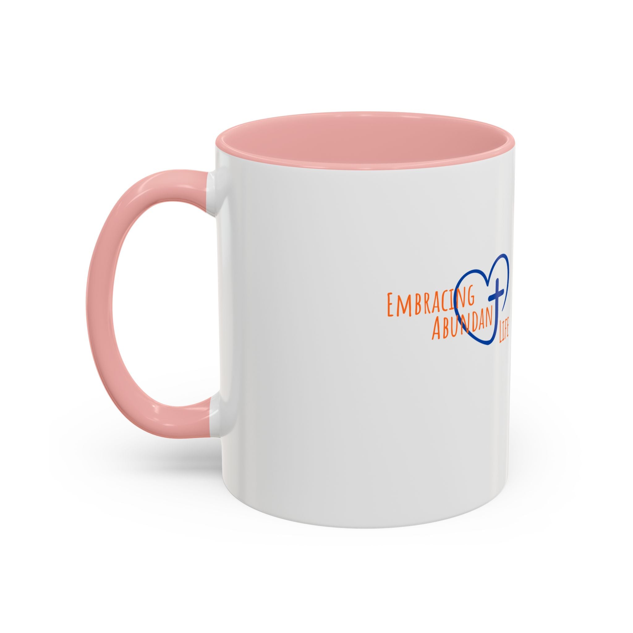 Christian Faith Coffee Mug — 'Embracing Abundant Life' Accent 11/15oz Inspirational Scripture Gift