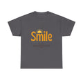 Smile T-Shirt — Sunshine Typography with Psalm 34:5 Inspirational Tee