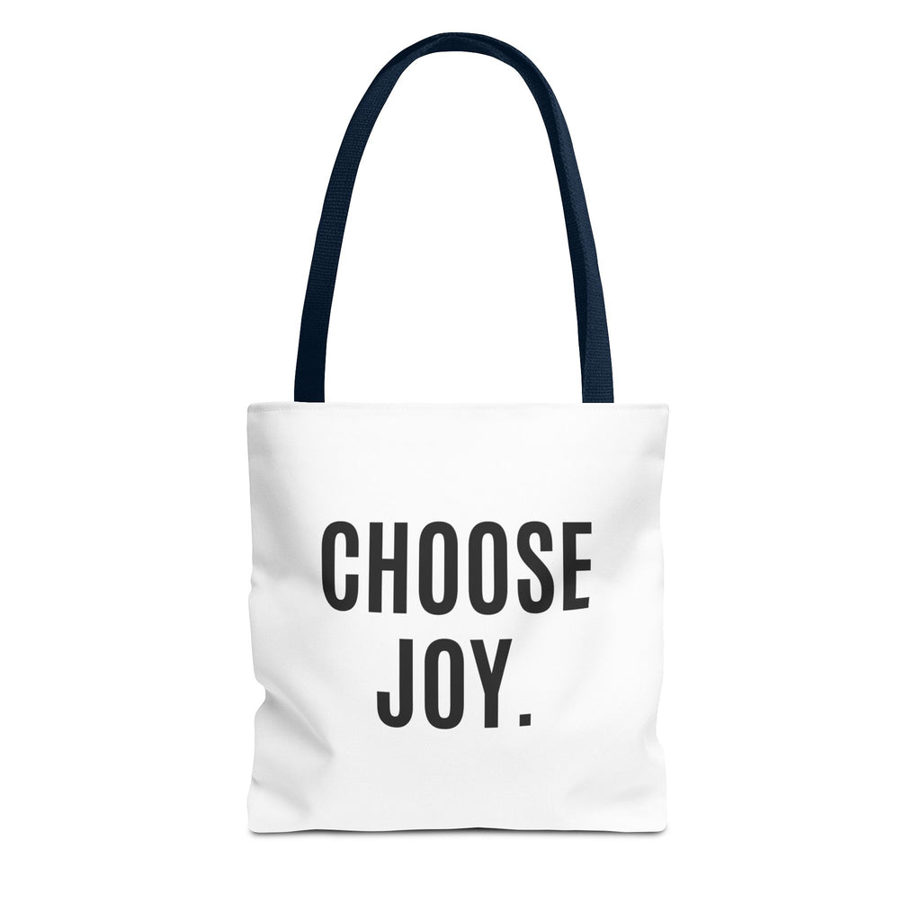 Choose Joy Tote Bag — Inspirational Scripture Philippians 4:4 Canvas Tote