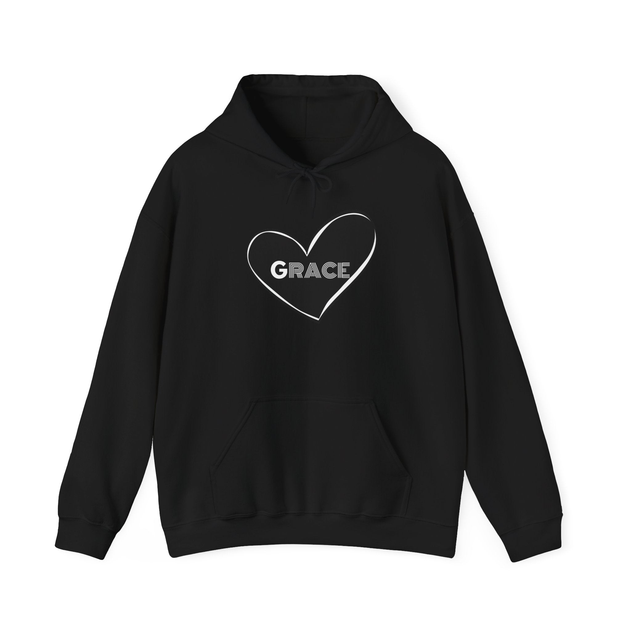 Grace Heart Hoodie — Simple Inspirational Graphic Pullover