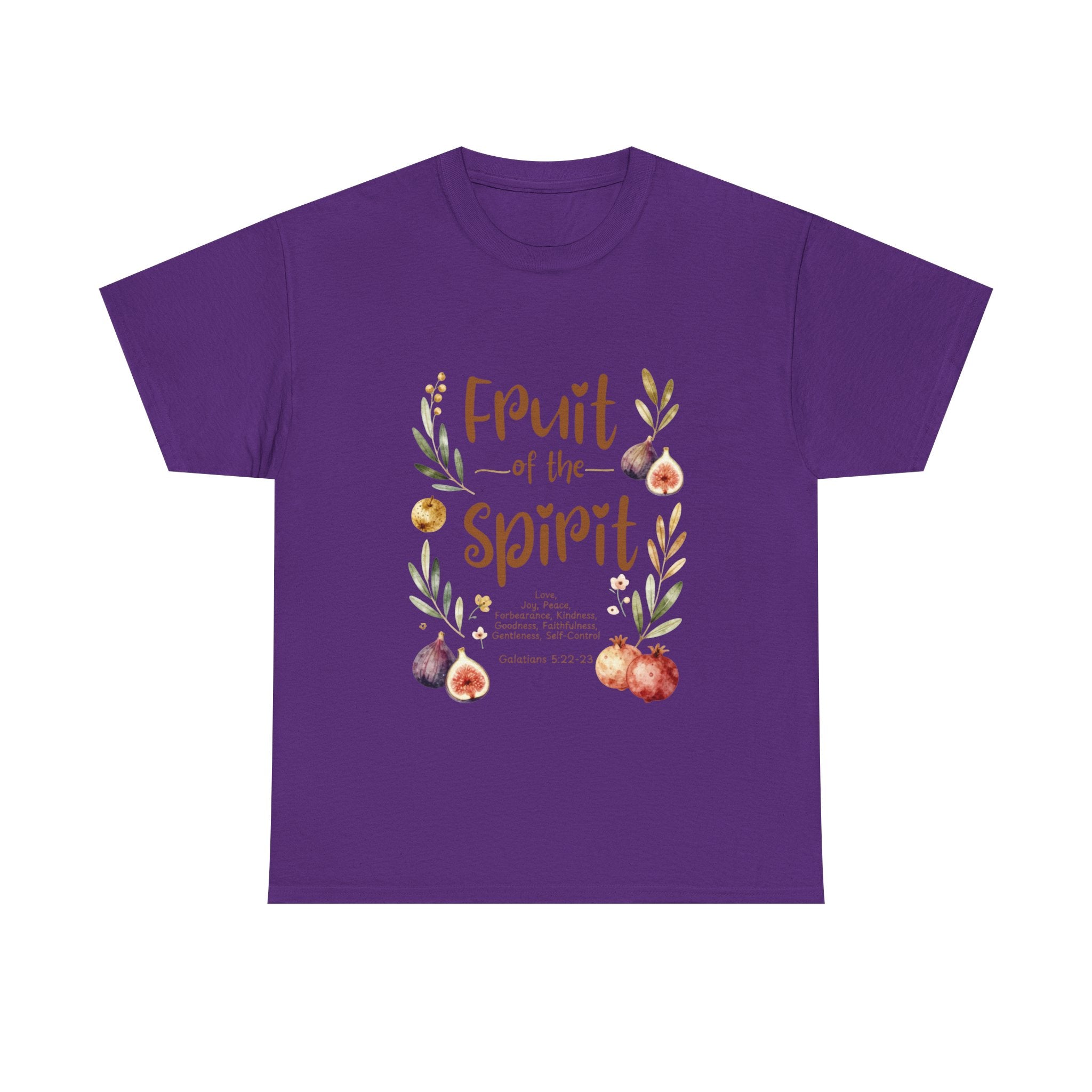 Fruit of the Spirit T-Shirt — Christian Faith Tee with Watercolor Fruit Design
