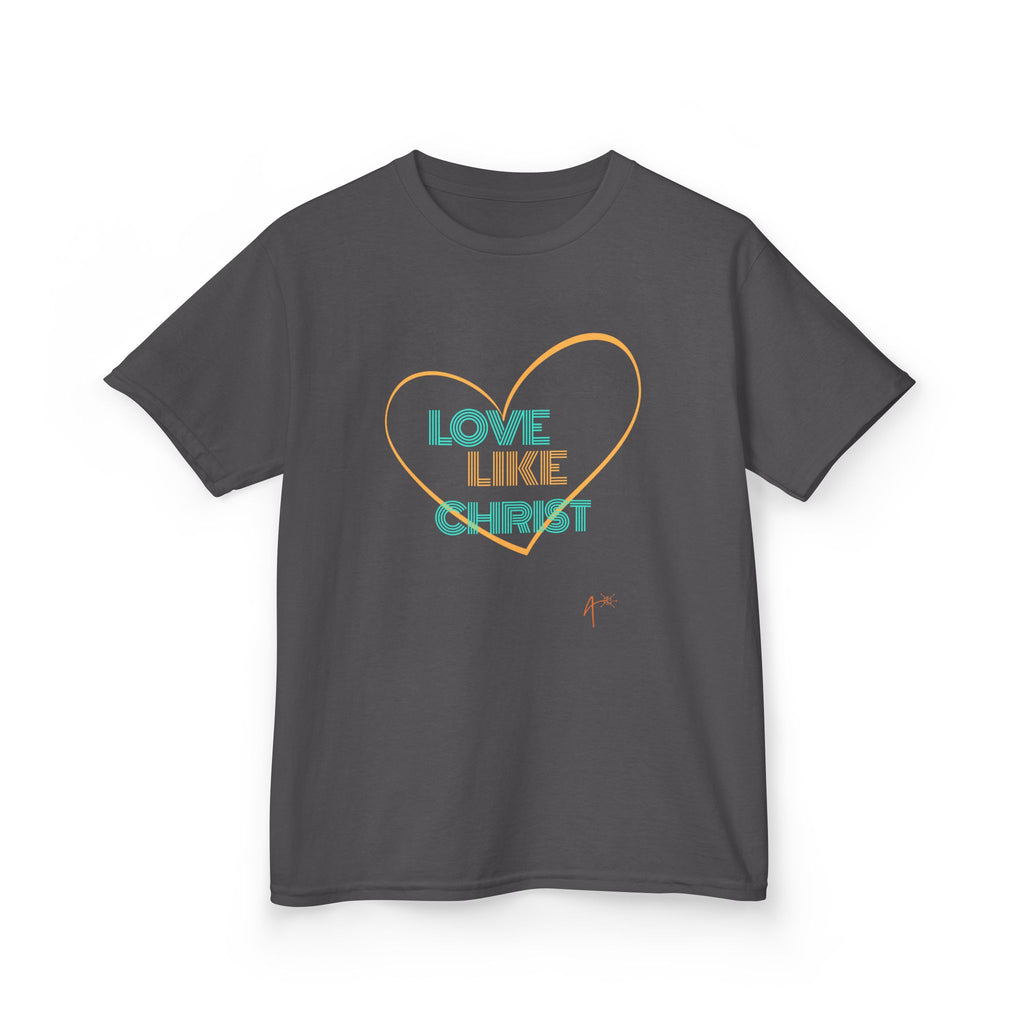 Kids Tee — "Love Like Christ" Heart Graphic