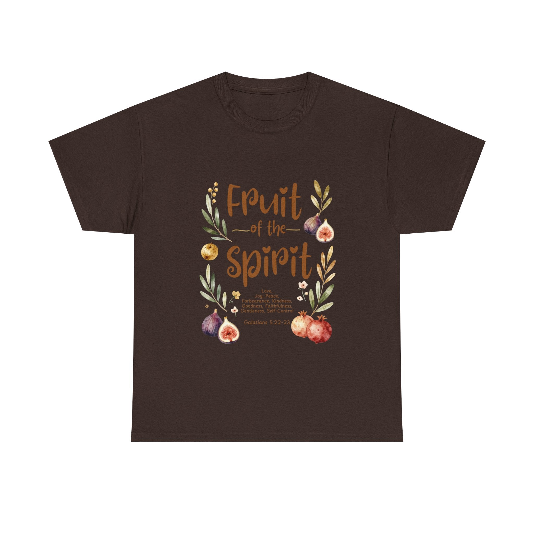 Fruit of the Spirit T-Shirt — Christian Faith Tee with Watercolor Fruit Design