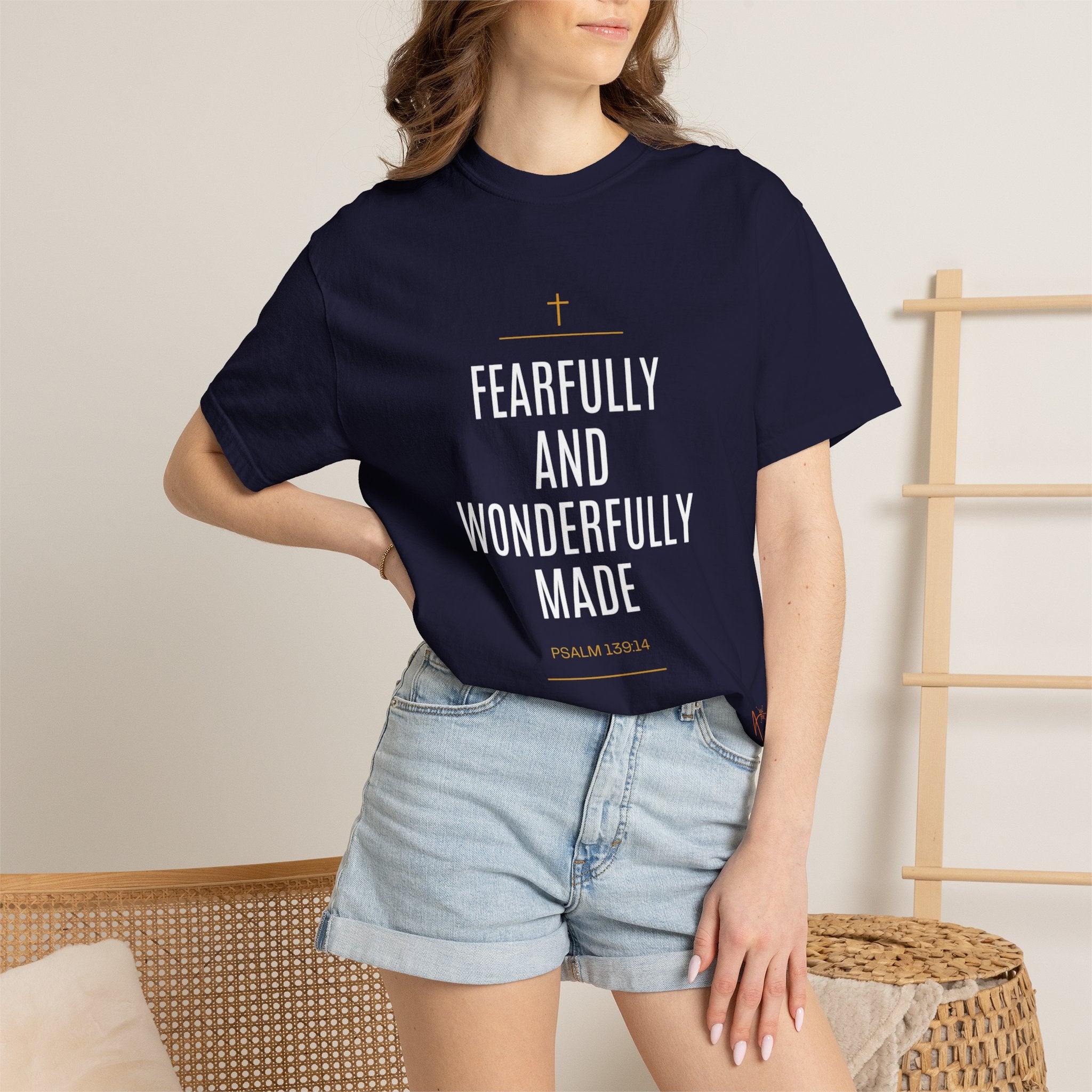 Faith-Inspired T-Shirt — “Fearfully and Wonderfully Made” Scripture Tee