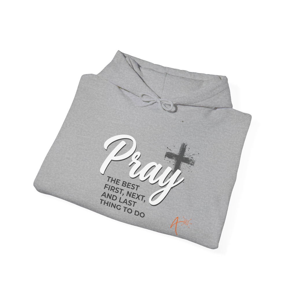 Prayer Hoodie — "Pray" Cross Faith Pullover