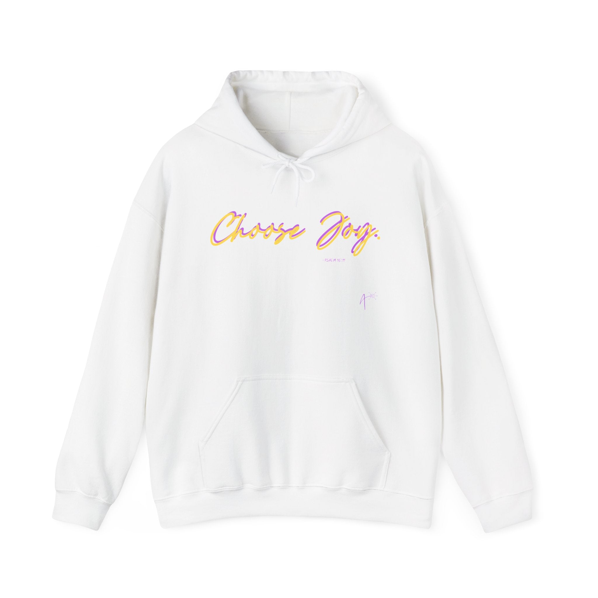 Choose Joy Hoodie — Positive Script Graphic Pullover