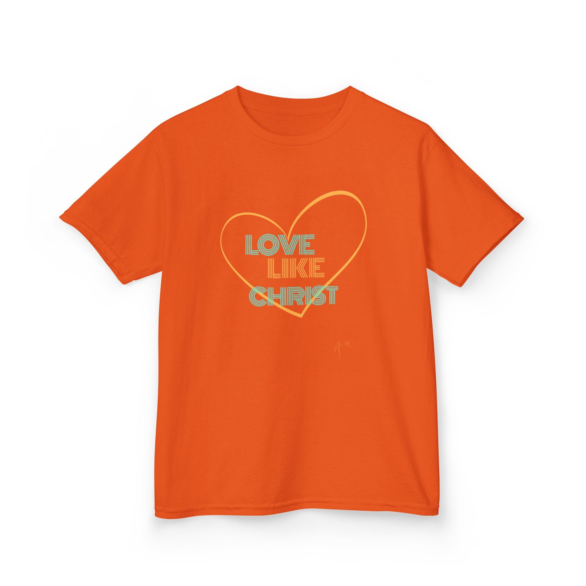 Kids Tee — "Love Like Christ" Heart Graphic