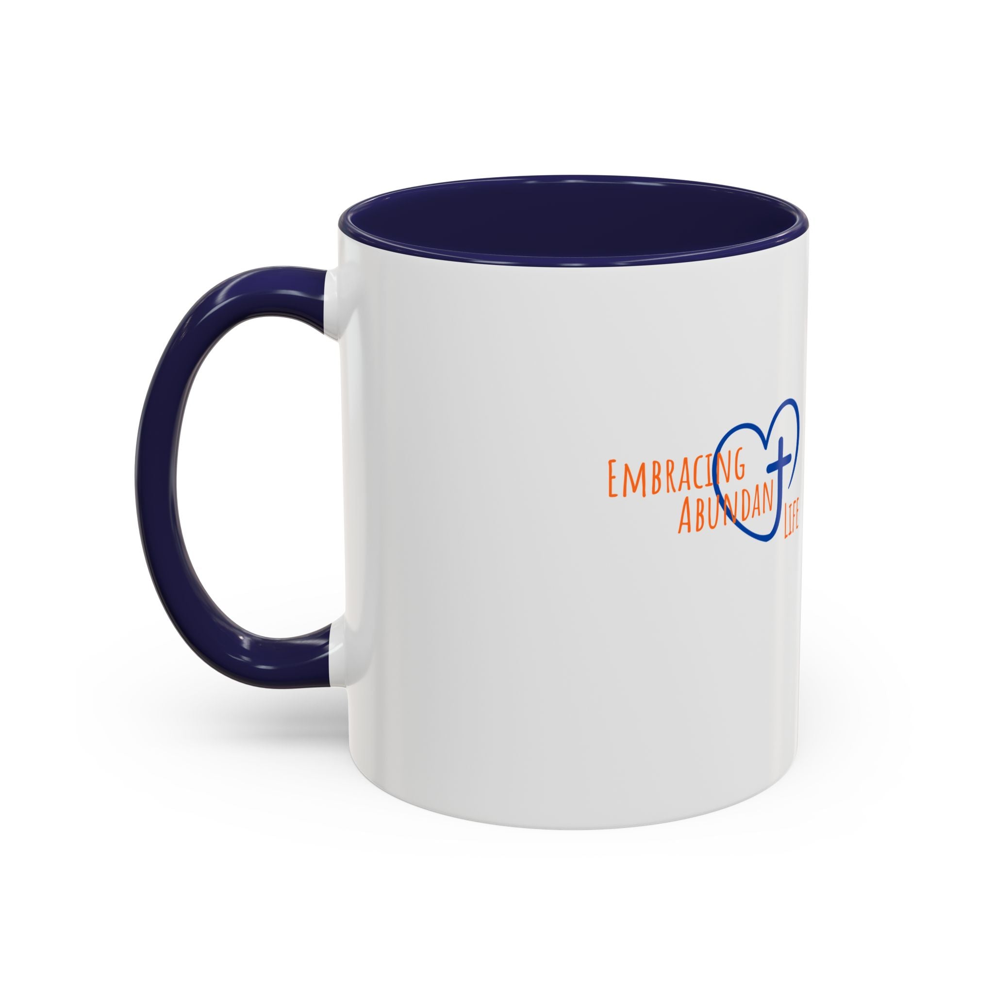 Christian Faith Coffee Mug — 'Embracing Abundant Life' Accent 11/15oz Inspirational Scripture Gift