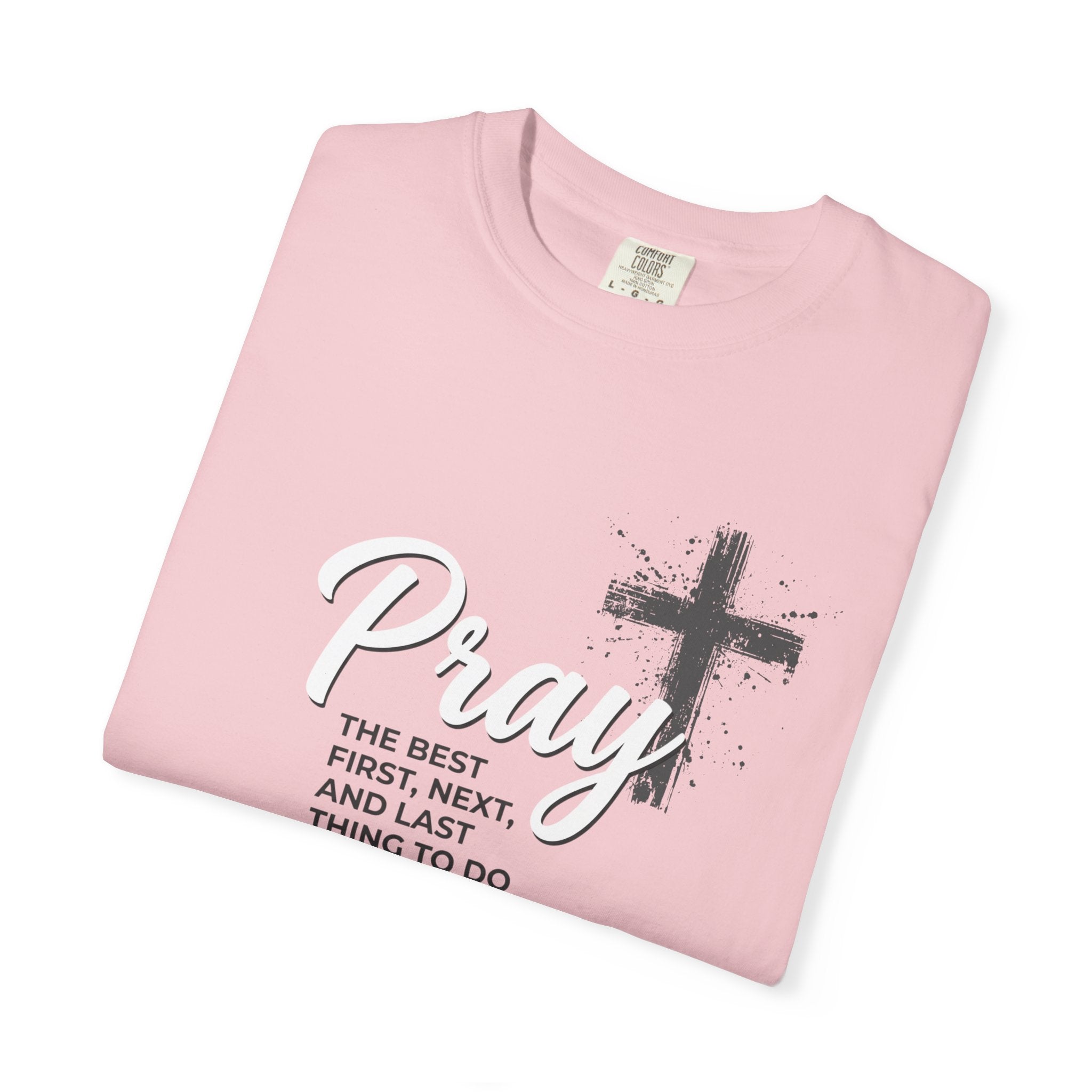 Pray Cross T-Shirt — 'Pray' Faith Graphic Tee