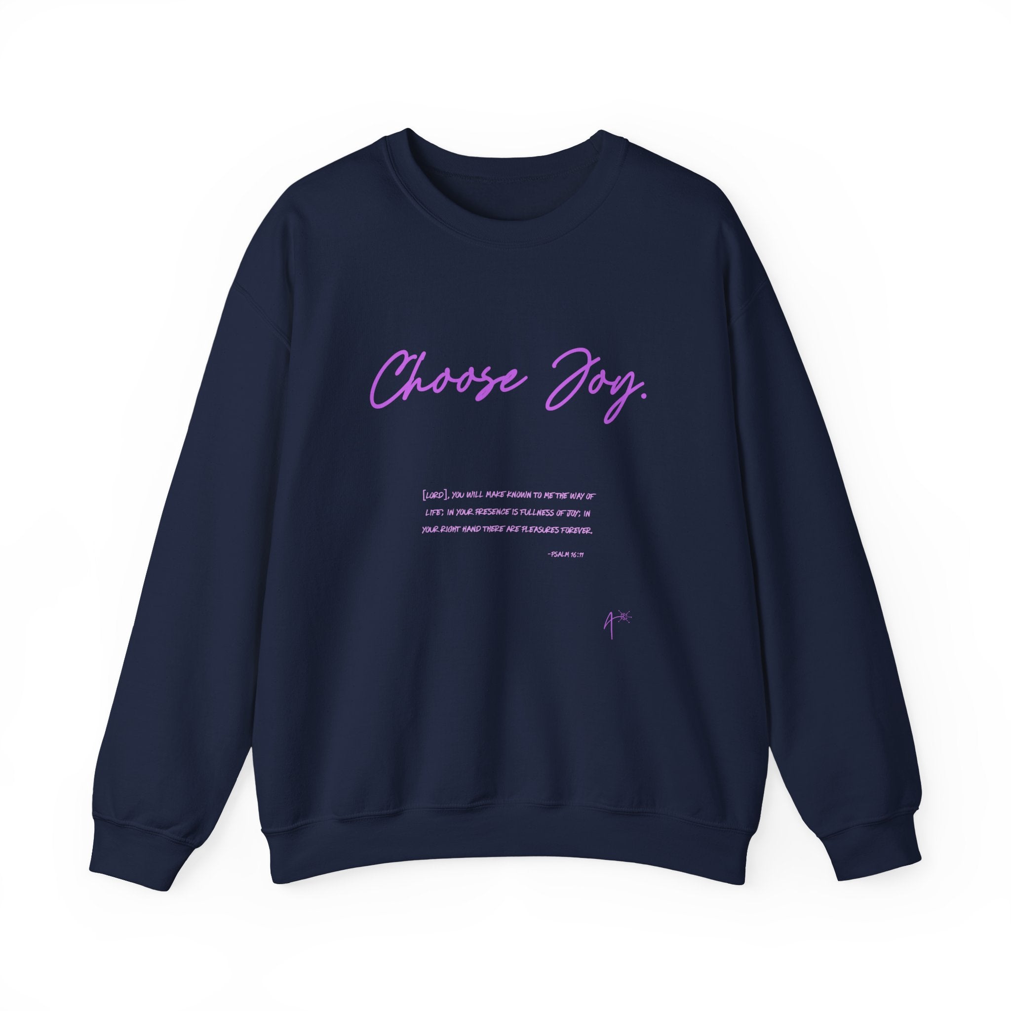 Crewneck Sweatshirt - "Choose Joy" Inspirational Script Pullover