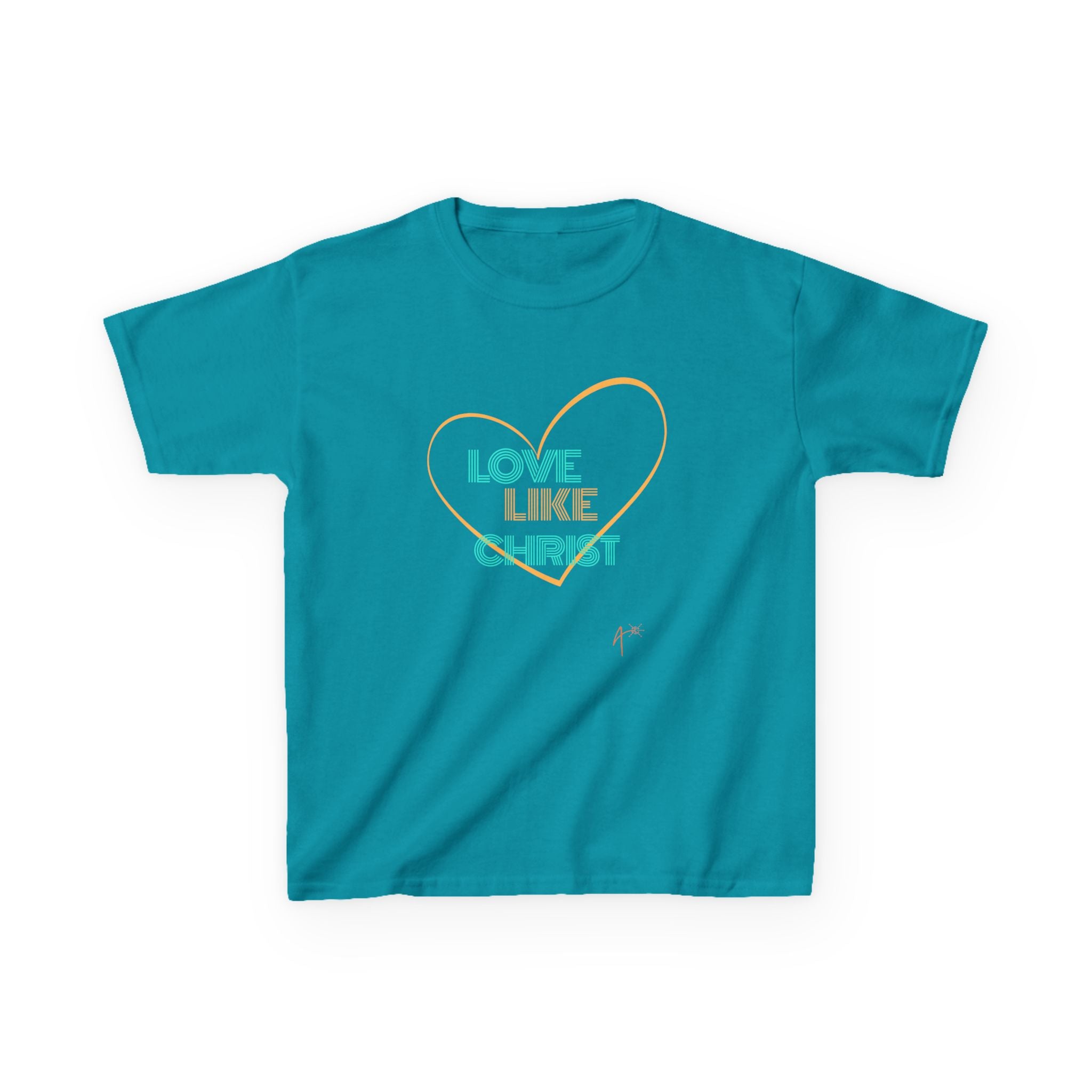 Kids Tee — "Love Like Christ" Heart Graphic